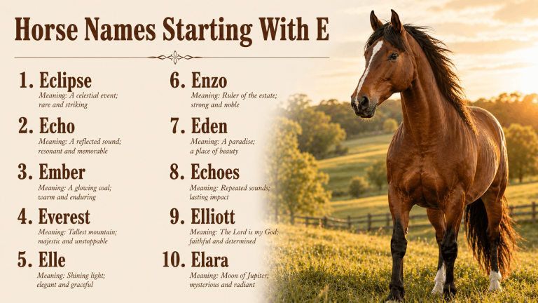 Horse Names Starting With E