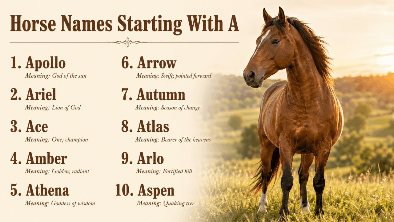 Horse Names starting with A