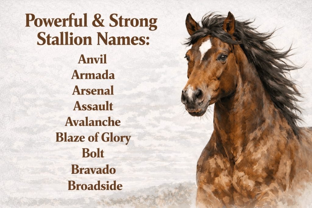 300+ Legendary Male Horse Names (Unique, Funny, Powerful & More) 6 Powerful & Strong Stallion Names