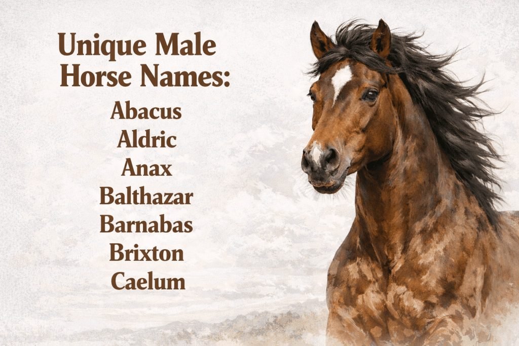 300+ Legendary Male Horse Names (Unique, Funny, Powerful & More) 3 Unique Male Horse Names
