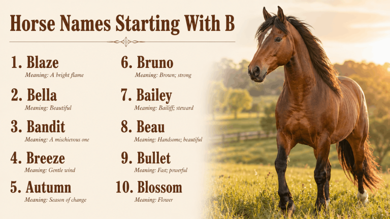 Horse Names Starting With B