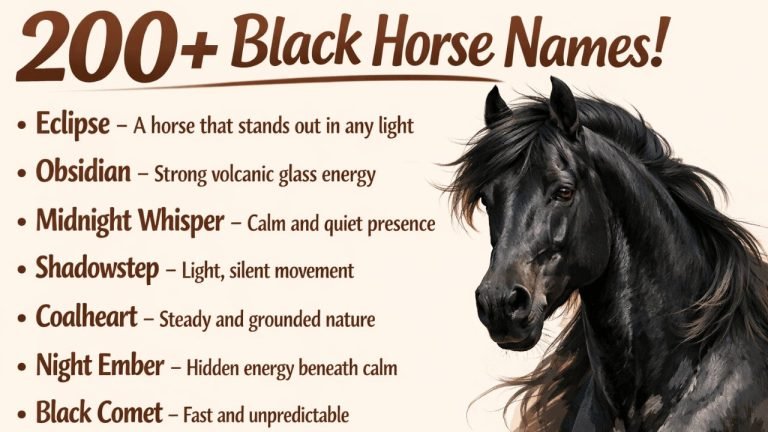 Black Horse Names: 400+ Unique, Cool & Cute Name Ideas 2 black horse names