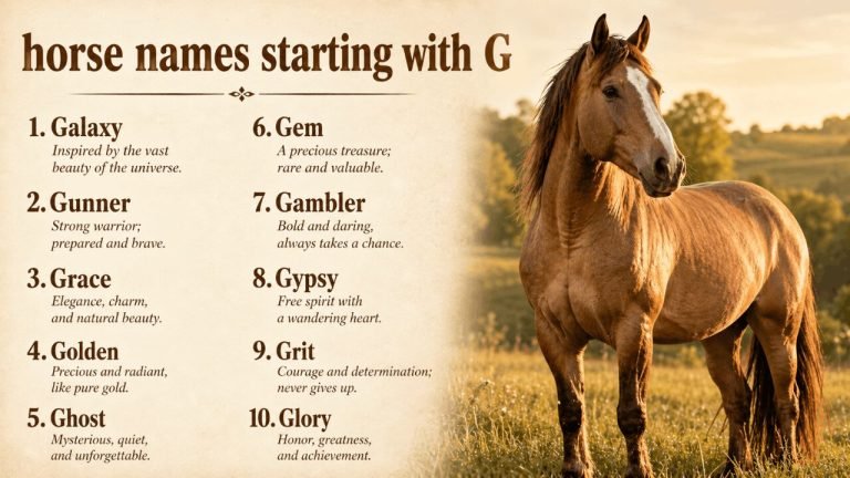horse names starting with G