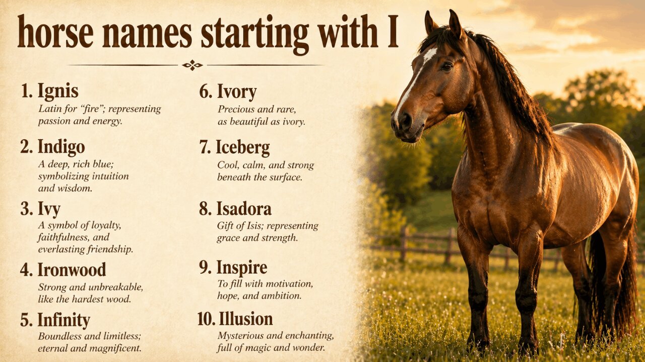 horse names starting with I