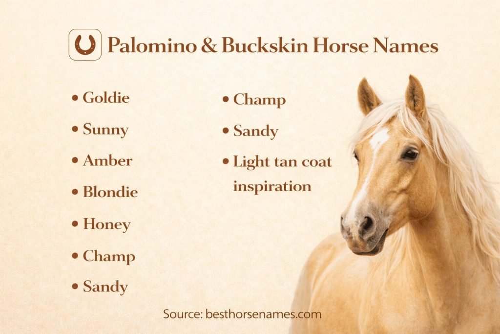 Home 6 Palomino & Buckskin Horse Names
