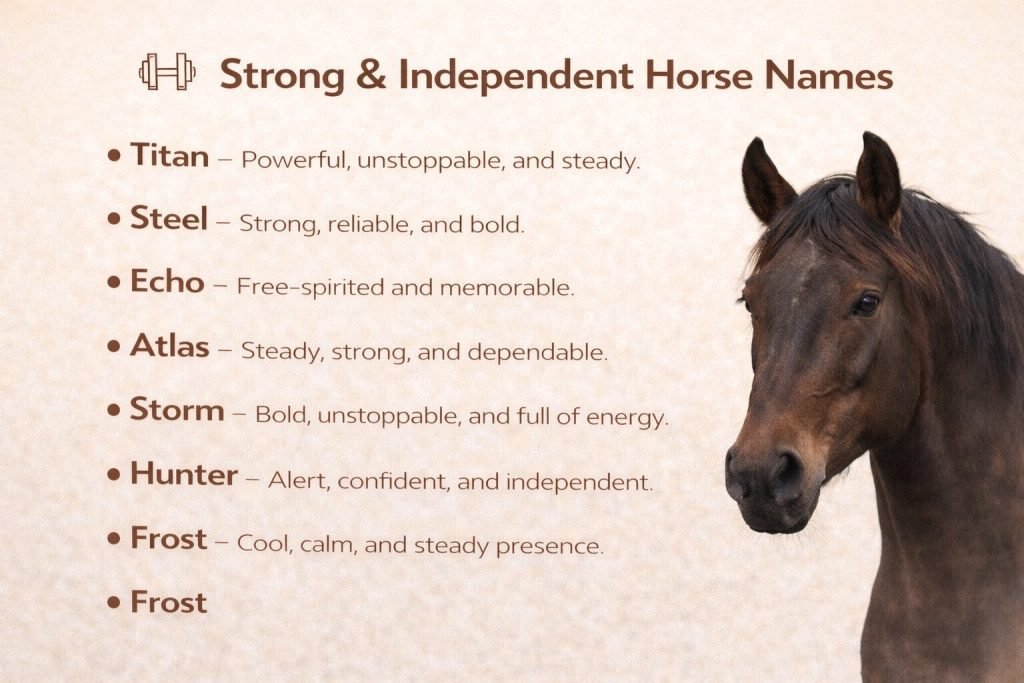Home 12 Strong & Independent horse Names