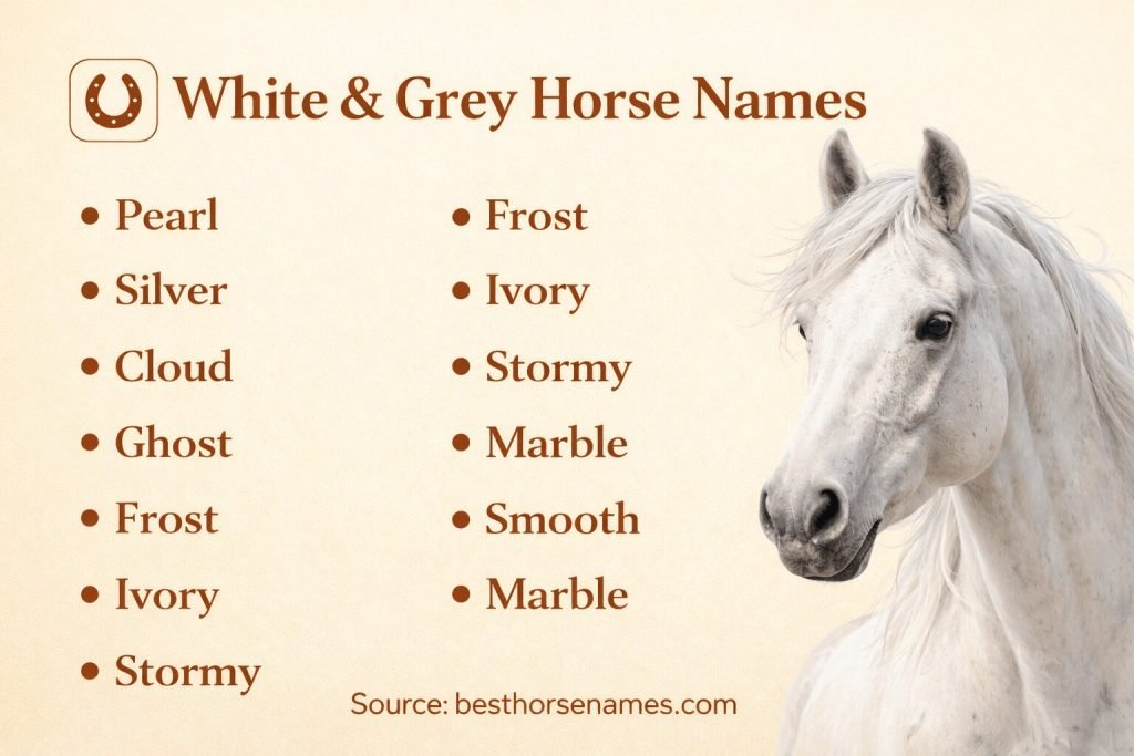 Home 3 White & Grey Horse Names