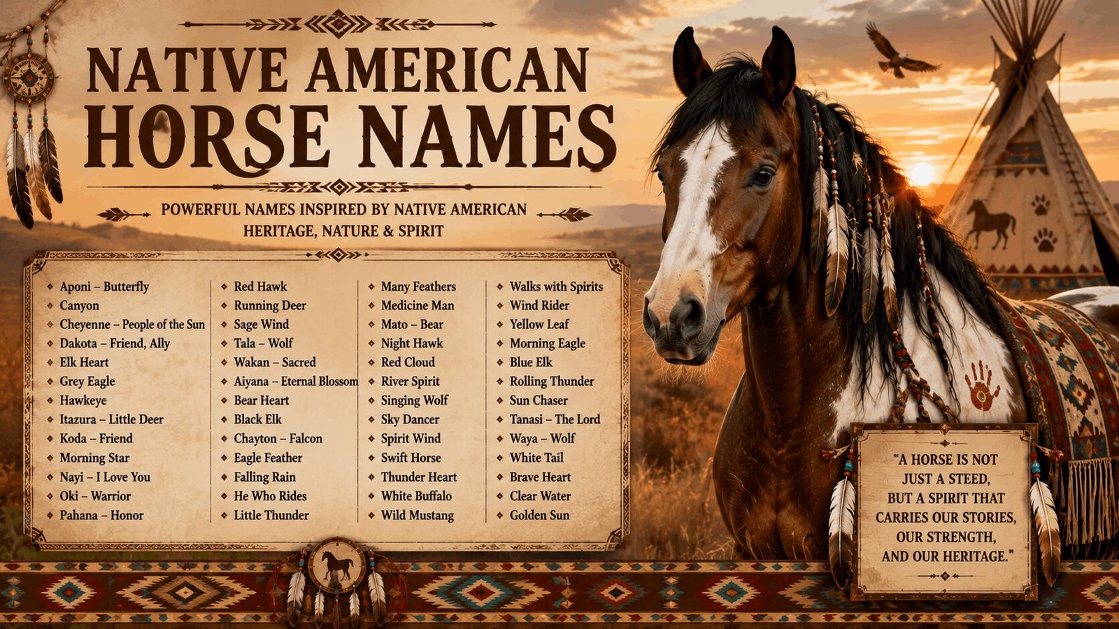 native american horse names