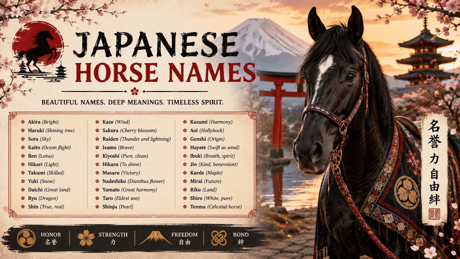 Japanese Horse Names: 100+ Authentic Names With Meaning 1 Japanese Horse Names