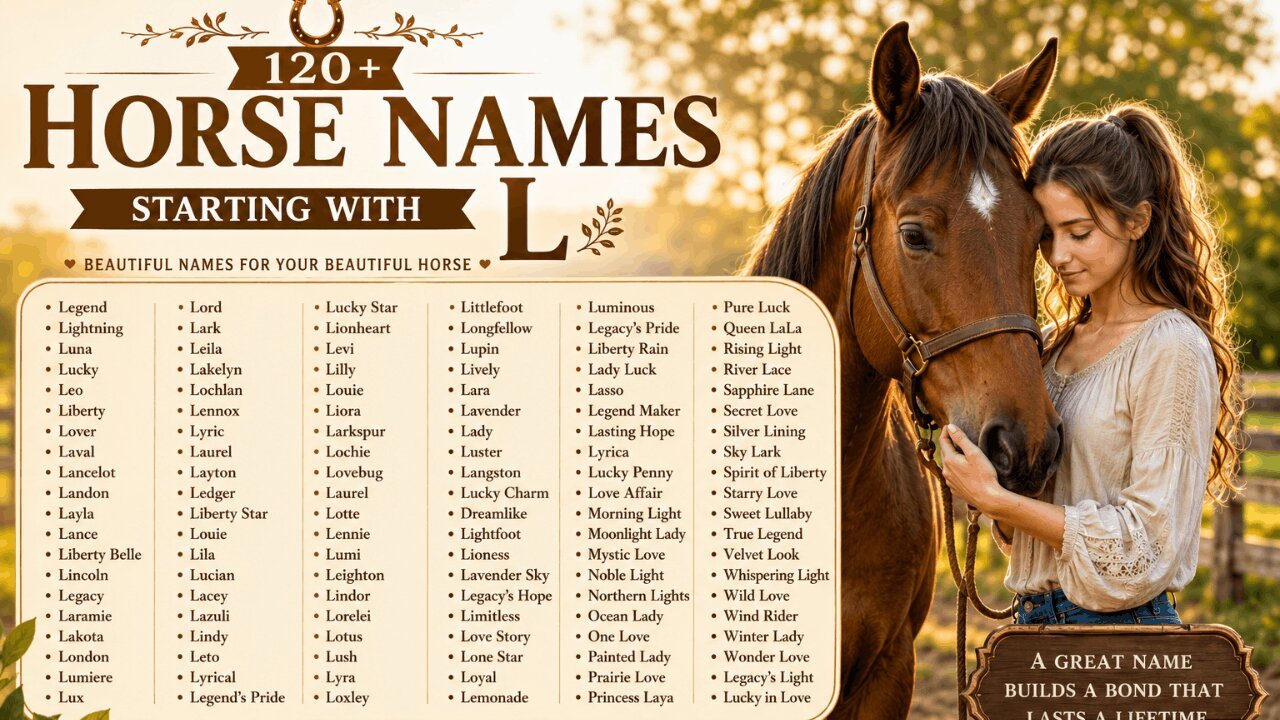 120+ Horse Names Starting with L