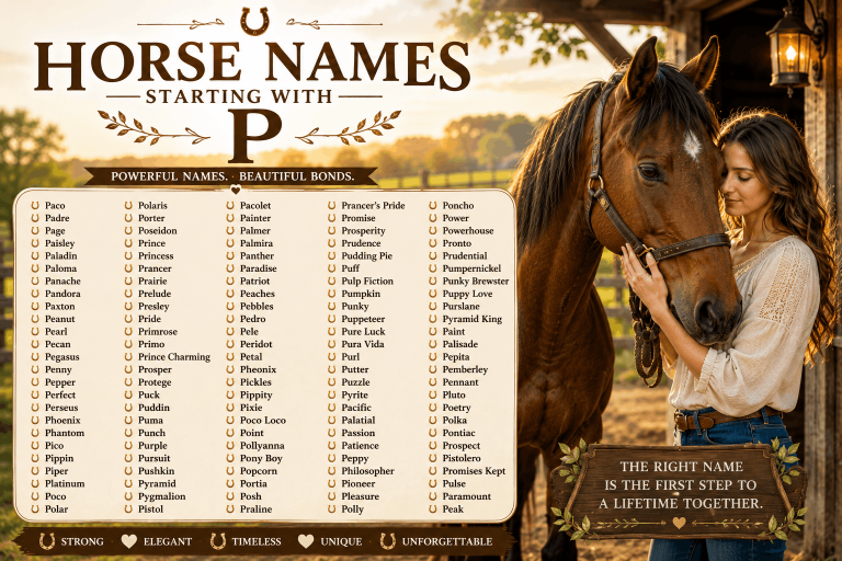 horse names starting with P