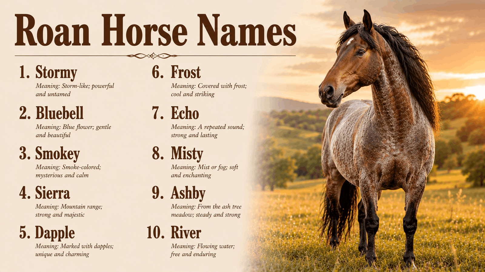 140+ Roan Horse Names For Blue, Red, And Bay Roans » 2026